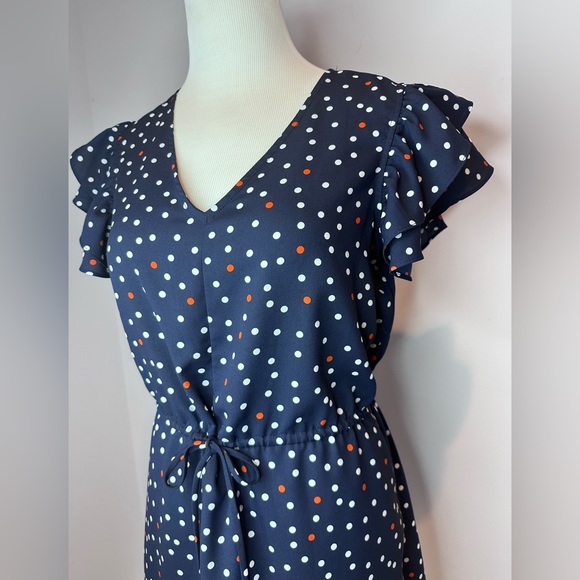 Madison Jules Blue Polkadot Dress US S - Picture 5 of 10
